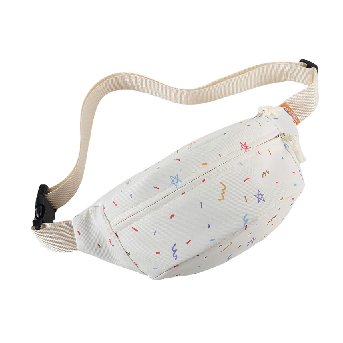 Kawaii Confetti Print Nylon Chest Bag — Women's Crossbody Sling Fanny Pack