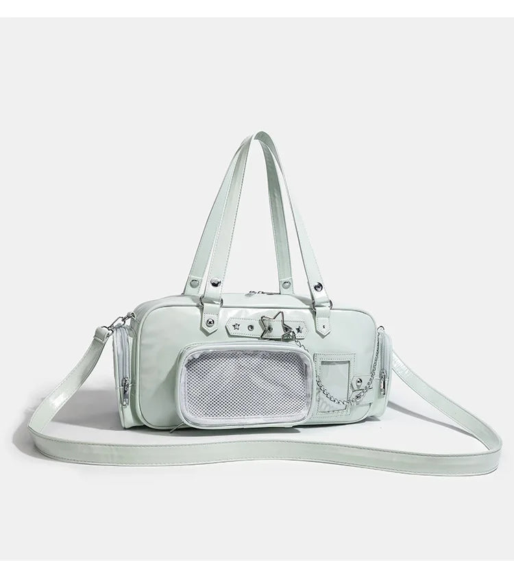 Star Chain Ita Bag — Boston Tote with Detachable Display Pouch for Anime Pins & Photocards