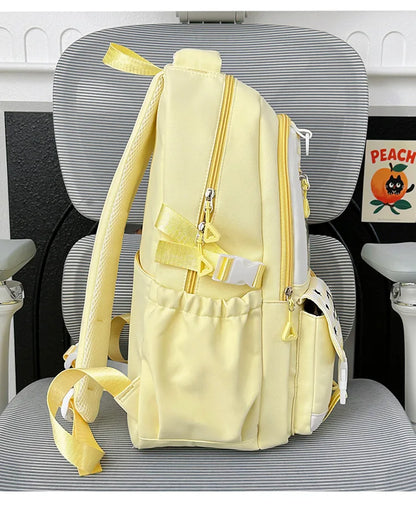 Miusi Kawaii Ita Bag Backpack with Clear PVC Display Window — Cute School Backpack for Anime & K-Pop Fans