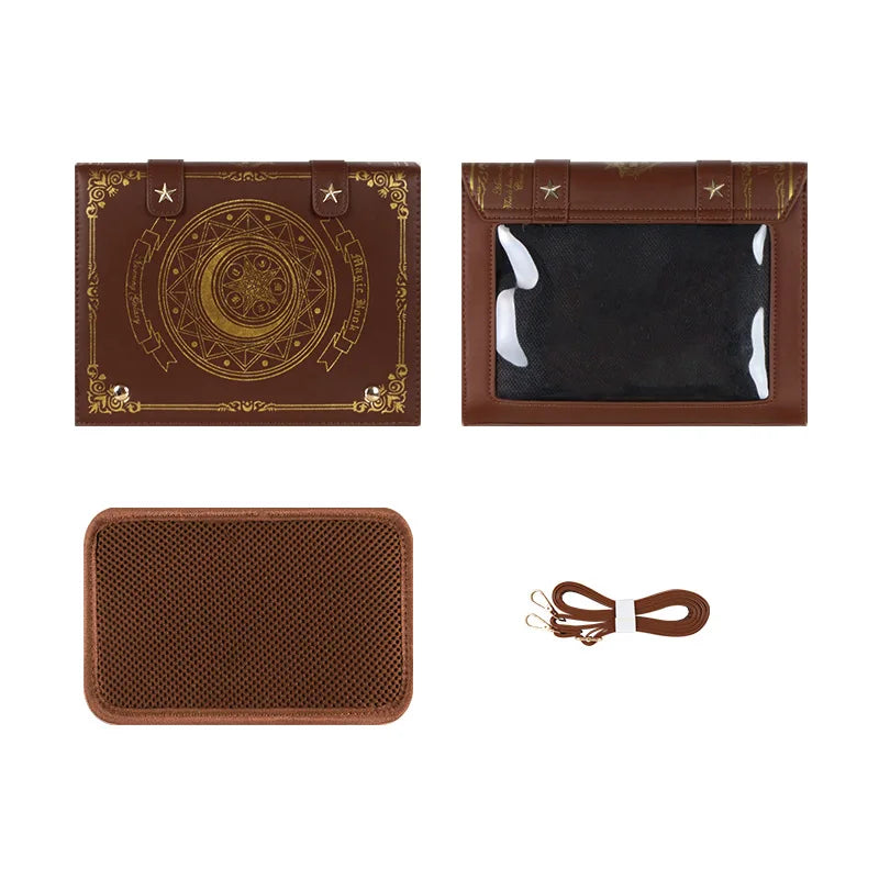 Magic Circle Grimoire Book Ita Bag | Transparent Window Display Crossbody Bag