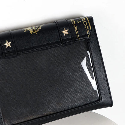 Magic Circle Grimoire Book Ita Bag | Transparent Window Display Crossbody Bag