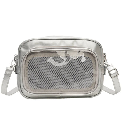 Y2K Camera Ita Bag | Clear Window Crossbody for Anime Pins & Photocards