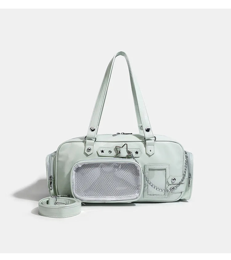 Star Chain Ita Bag — Boston Tote with Detachable Display Pouch for Anime Pins & Photocards