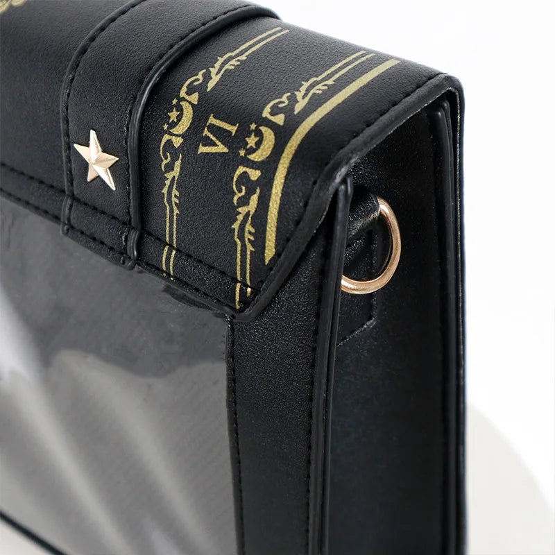 Magic Circle Grimoire Book Ita Bag | Transparent Window Display Crossbody Bag