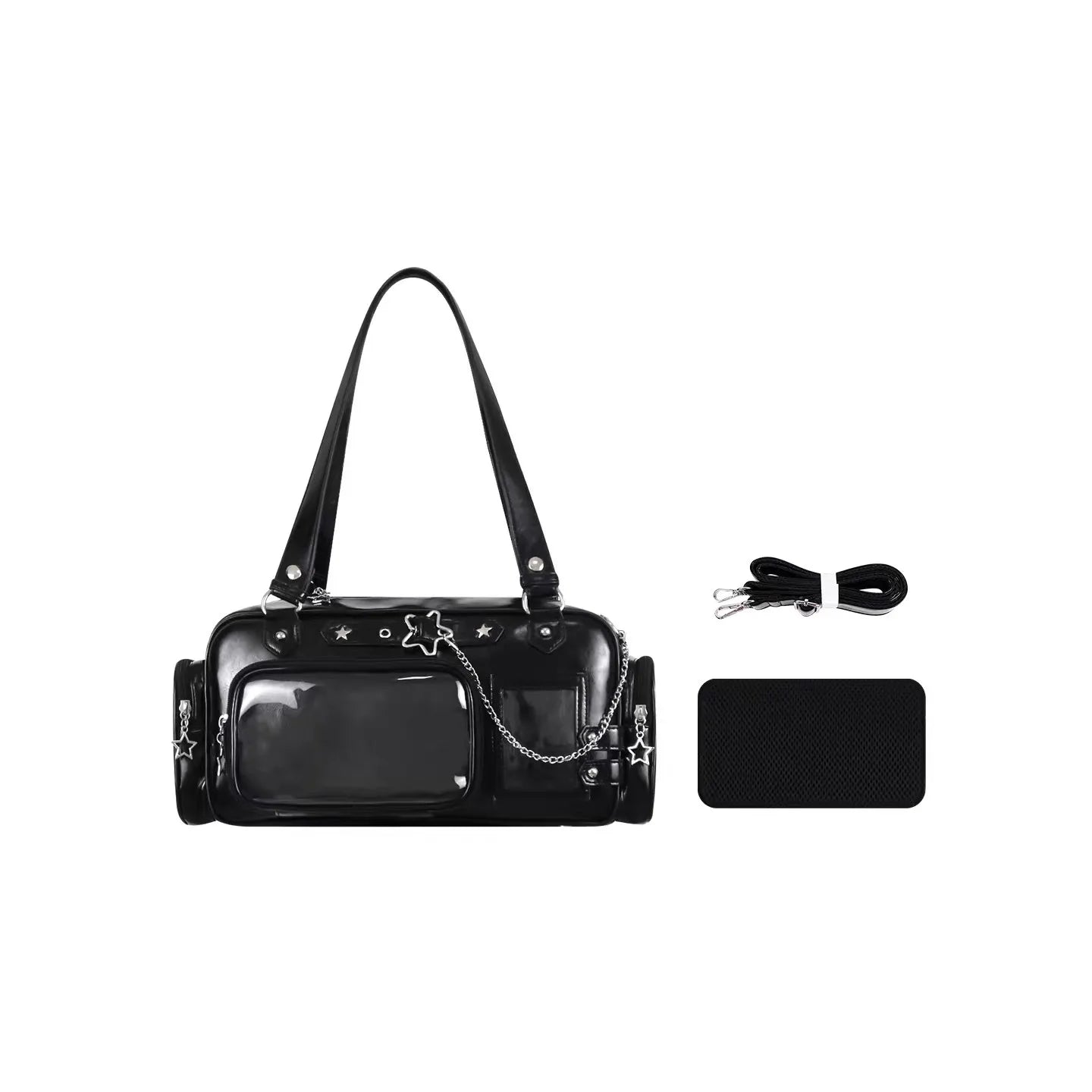 Star Chain Ita Bag — Boston Tote with Detachable Display Pouch for Anime Pins & Photocards
