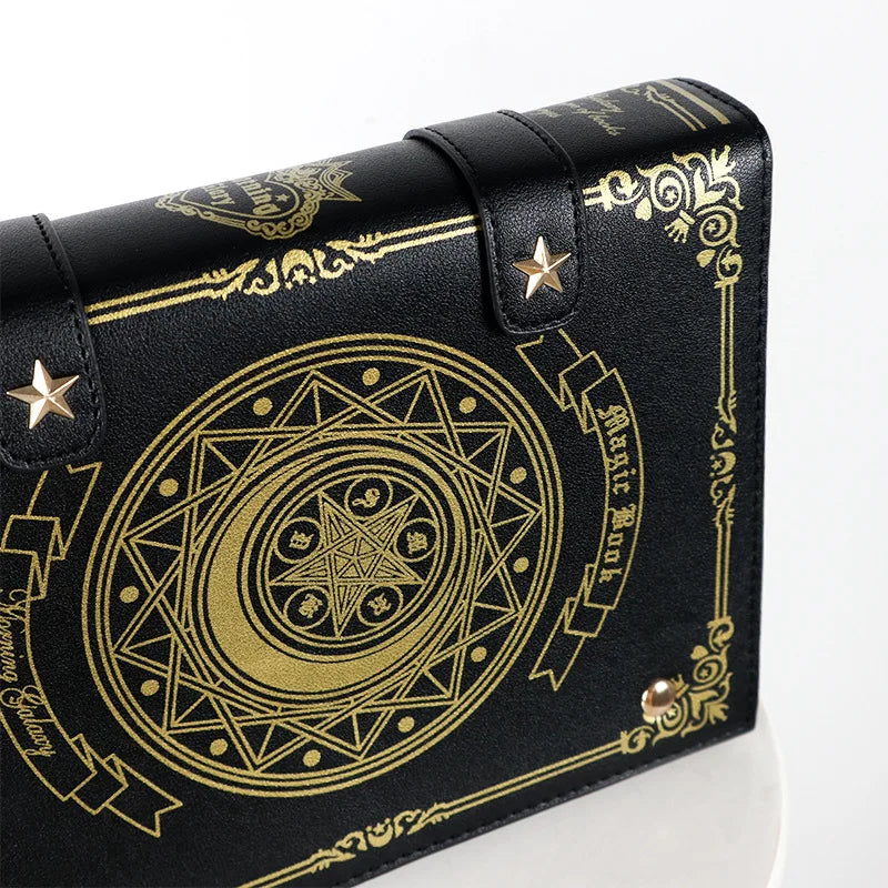 Magic Circle Grimoire Book Ita Bag | Transparent Window Display Crossbody Bag