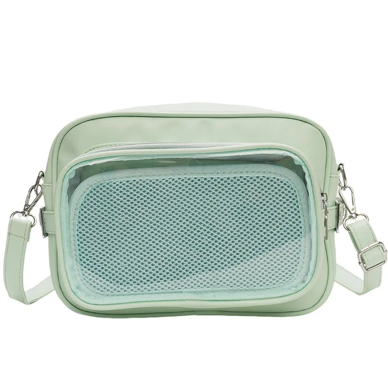 Y2K Camera Ita Bag | Clear Window Crossbody for Anime Pins & Photocards