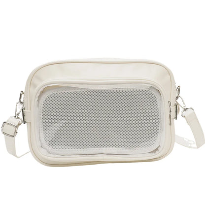 Y2K Camera Ita Bag | Clear Window Crossbody for Anime Pins & Photocards