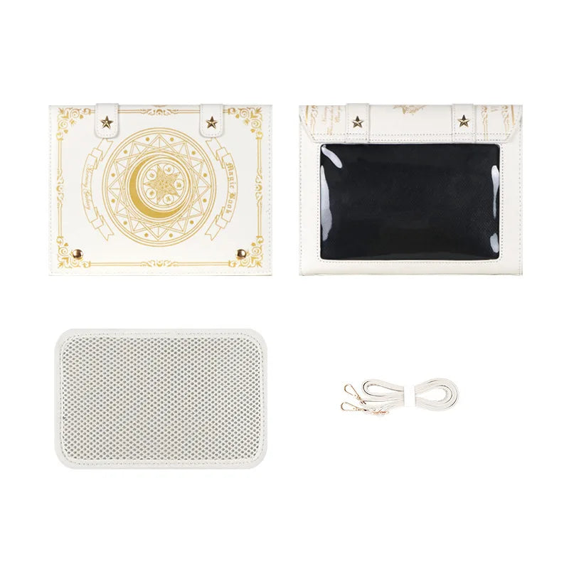 Magic Circle Grimoire Book Ita Bag | Transparent Window Display Crossbody Bag