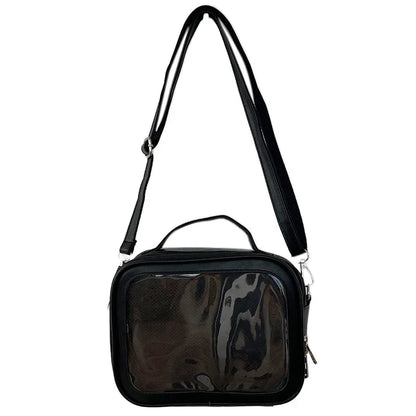 Clear Itabag Crossbody Messenger Bag DIY Display PU Leather Shoulder Bag for Anime Fans & JK Uniforms - Ita Bag Lover