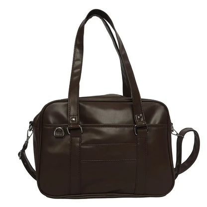Basic JK PU Leather Shoulder Bag Soft Crossbody School Tote Handbags - Ita Bag Lover