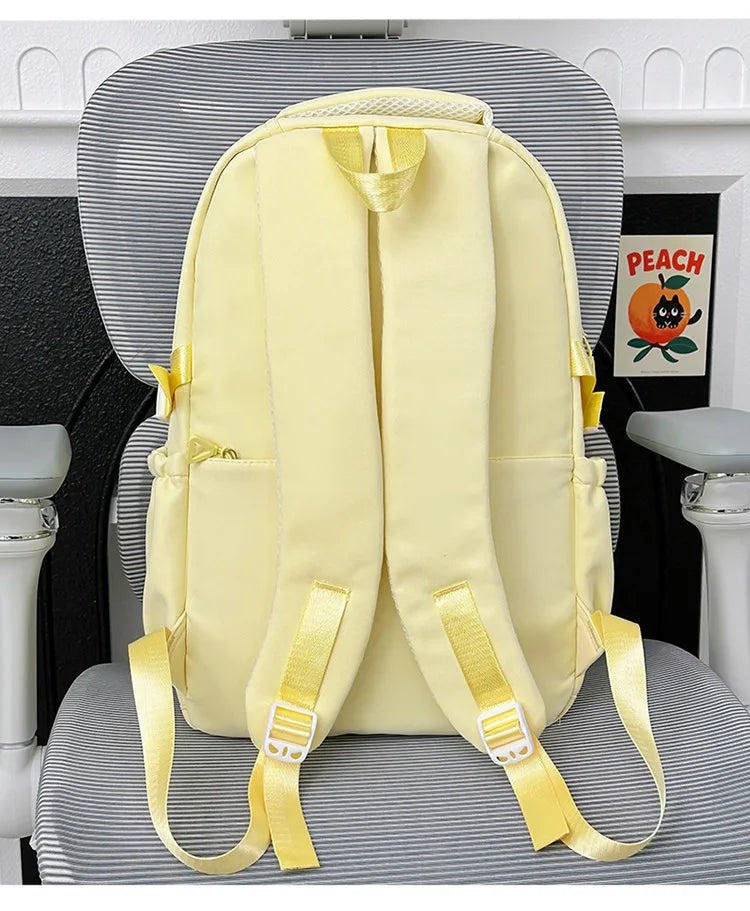 Miusi Kawaii Ita Bag Backpack with Clear PVC Display Window — Cute School Backpack for Anime & K-Pop Fans