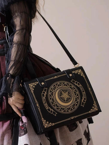 Magic Circle Grimoire Book Ita Bag | Transparent Window Display Crossbody Bag