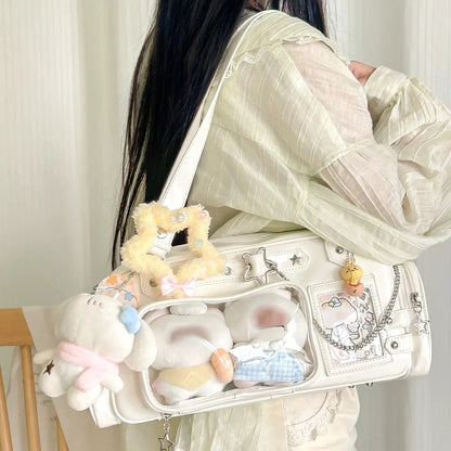 Star Chain Ita Bag — Boston Tote with Detachable Display Pouch for Anime Pins & Photocards