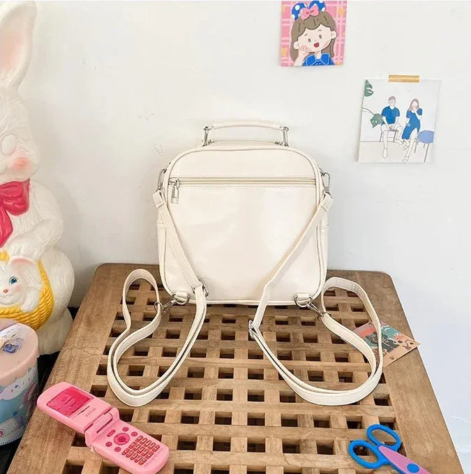 3Ways Japanese Kawaii Itabag Women PU Leather Transparent Backpack Cat Shaped Handbags - Ita Bag Lover
