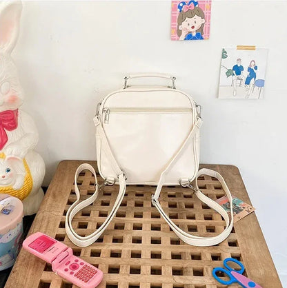 3Ways Japanese Kawaii Itabag Women PU Leather Transparent Backpack Cat Shaped Handbags - Ita Bag Lover