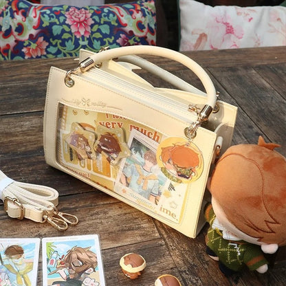 Ita Bag Handbag with Clear Display Window for Anime Pins & Merch