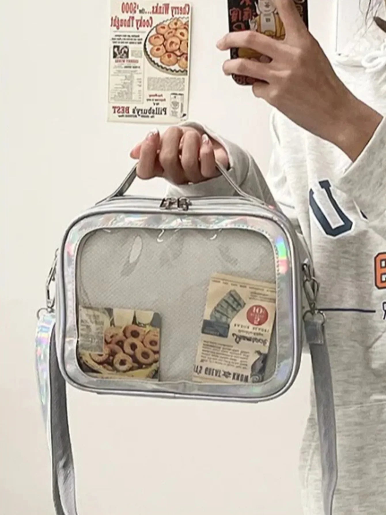 Clear Itabag Crossbody Messenger Bag DIY Display PU Leather Shoulder Bag for Anime Fans & JK Uniforms - Ita Bag Lover