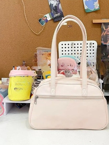 Bowling Style Ita Bag with Two Clear Display Windows – Pin & Badge Showcase Handbag