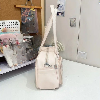 Bowling Style Ita Bag with Two Clear Display Windows – Pin & Badge Showcase Handbag